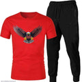 Men Cotton Eagle Print Track Suit